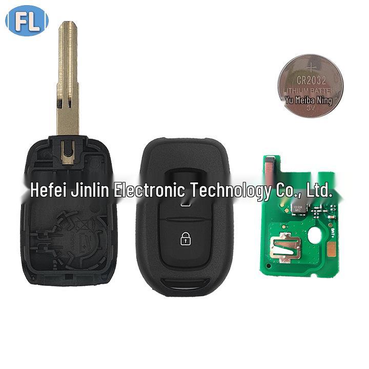 Kompatibel mit Renault Koleos 2-Tasten Gerader Griff Fernbedienung, 4A Chip, 433 MHz