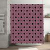 Modern Geometric Pattern Bath Shower Curtain Waterproof Decorative Home Decoration Accessories Pink Black White 72x84 Inch Showe