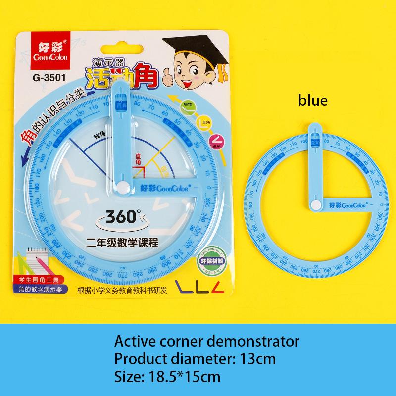 Swing Arm Protactor 360 Degree Ruler Circle Classroom Math Geometry Drafting Tools Plastic Stationery for Office School