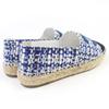 Great CHANEL Leather Shoes COCO Mark Tweed Espadrilles Blue Women 35 G34546 Used
