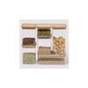 Bocaux de rangement carrés en verre et bambou couvercle hermétique Atmosphera