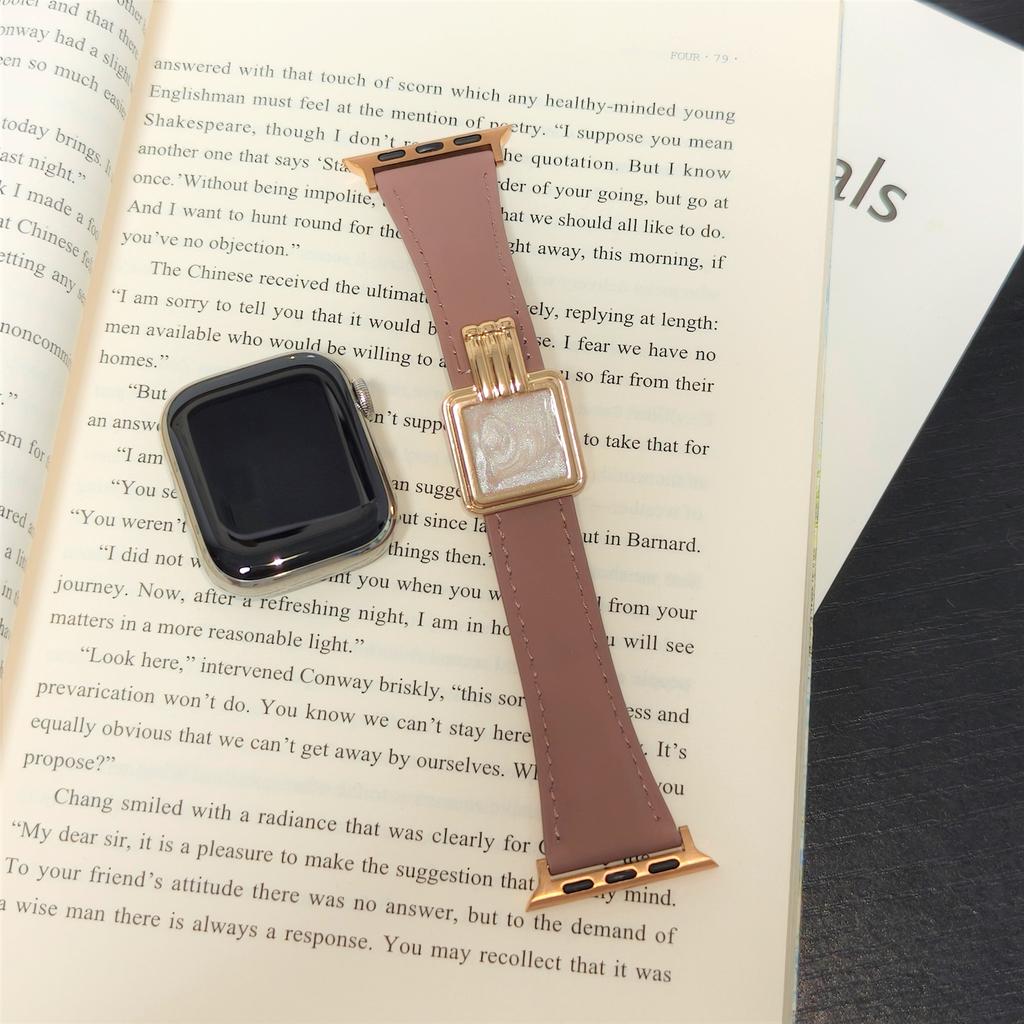 Lady Luxury Leather Strap for Apple Watch Serise11 42mm 46mm Malachite Band for Iwatch Serise10 9 8 7 6 5 4 Se 3 2 Elegant Ultra3 49mm Bracelet