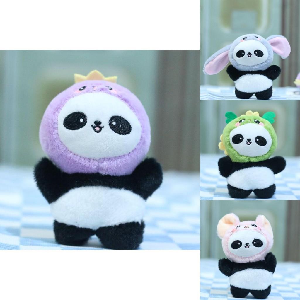 Adorable Panda Plush Keychain Soft Toy Cute Cartoon Animal Accessory For Bags