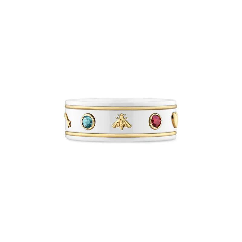 Gucci Icon 18k ring with gemstones 527095-J8F76-8521
