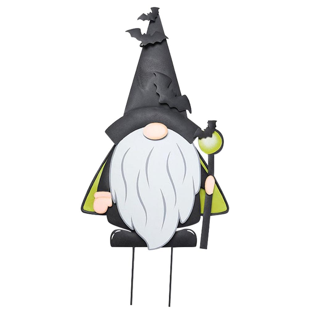 Halloween Autumn Metal Gnome Garden Stake Decorative, Garden Patio Backyard Ornaments