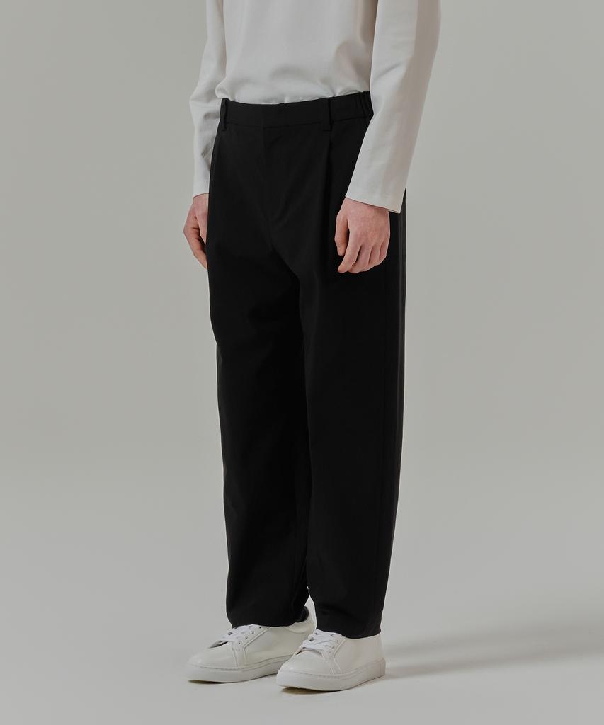 MINDBRIDGE [Couture] Cotton-Like Relaxed Fit One-Tuck Full Elastic Waist Pants - 2 Colors Mypt6170