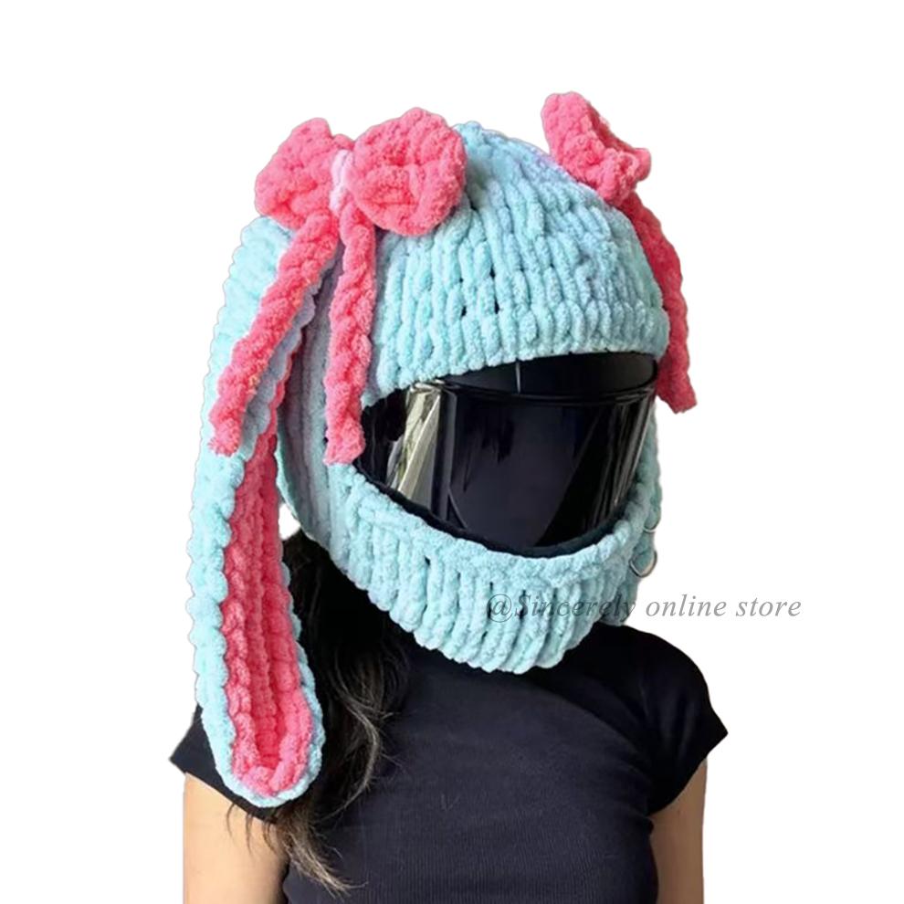 Nieuwe Kerst Pluche Cover Motorhelm Accessoires Motocross Volledig Gezicht Vrouwen Helm Decoratie Helm Cosplay Styling