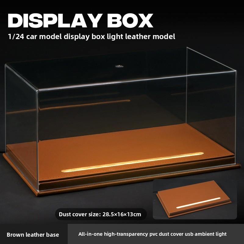

Acrylic Display Box with Light for 1:24 Alloy Car Model Simulation Car Collection Ornaments Dustproof Storage Box Home Decor коричневый