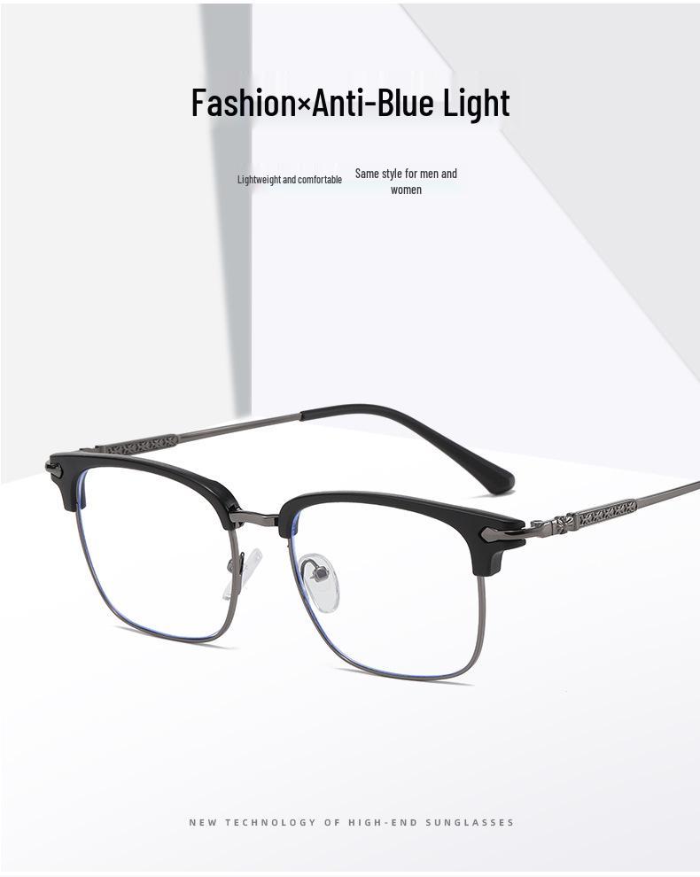 2025 Vintage TR90 Metal Anti-Blue Light Eyeglass Frames - Compatible with Prescription or Non-Prescription Lenses