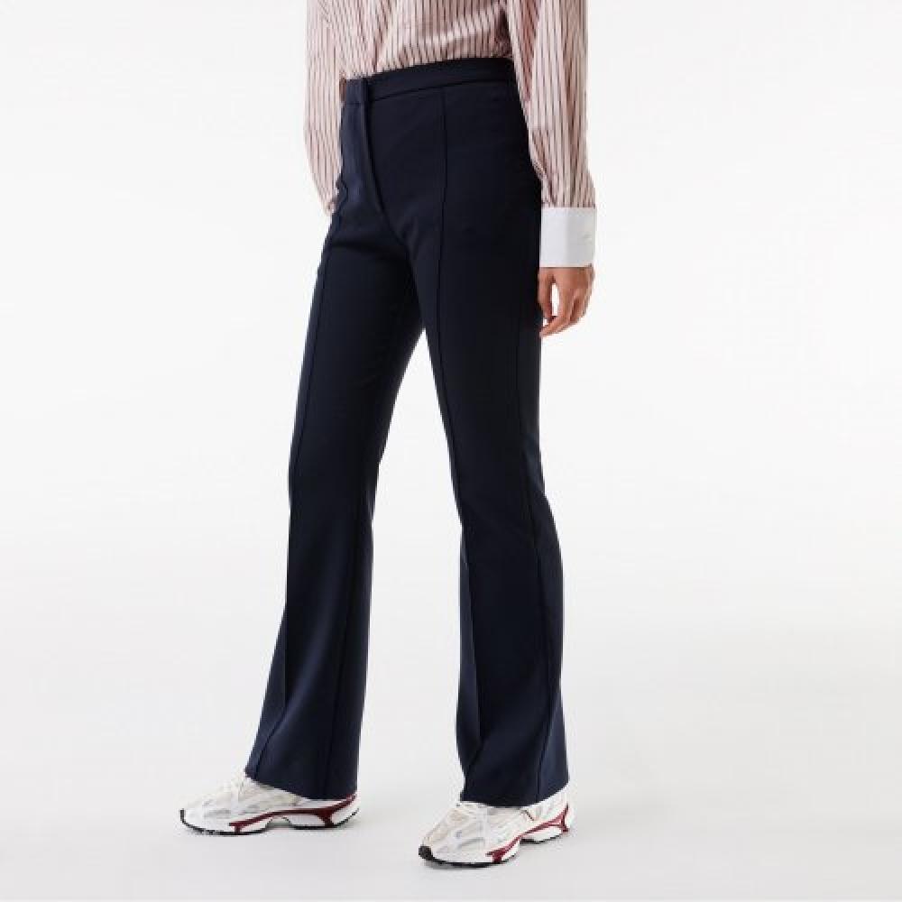 LACOSTE Women s Flare Fit Slacks [Dark Navy]