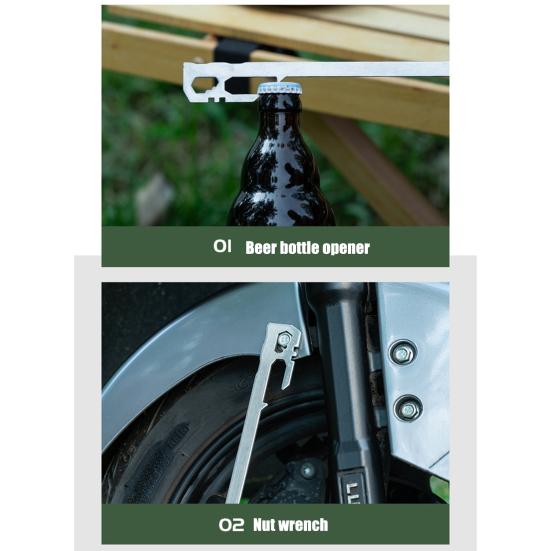 6Pcs 20/35CM Camping Tent Stake Heavy Duty Stainless Steel Multi-functional Outdoor Garden