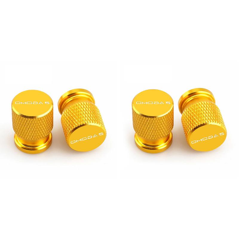 Car Wheel Tire Valve Caps Dust Covers Rim 4Pcs For Chery Omoda C5 Crossover Omoda 5 FX 2022-2026 Accessories Aluminum Styling