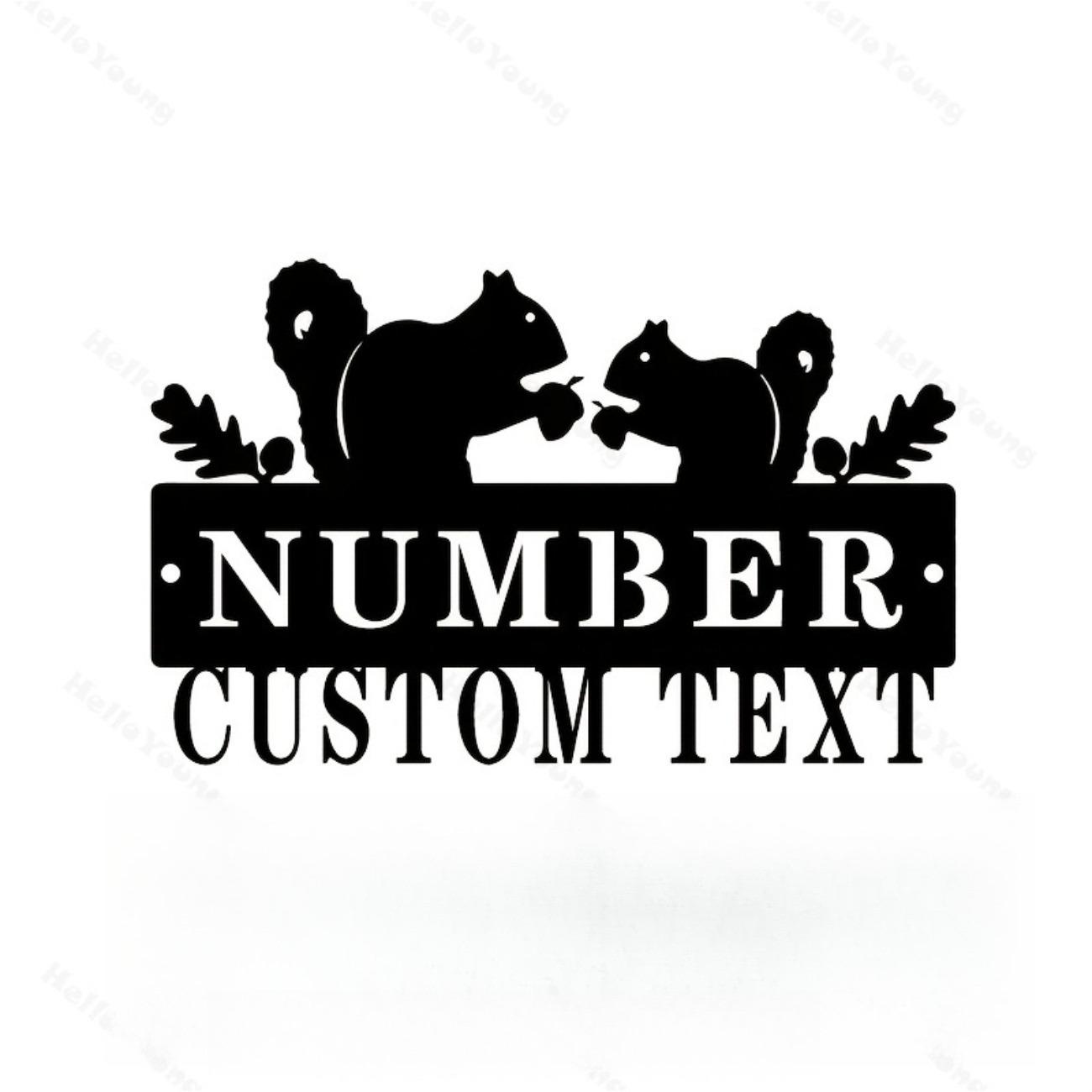 Металлический знак  Белка  Наружный настенный декор Сделай сам Горячая распродажа M чёрный