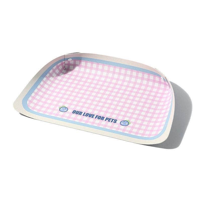 PU Leather Pet Anti Spill Placemat Waterproof Oil Resistant Cat Bowl Mat INS Pet Feeding Mat Pet Food Feeding Pad