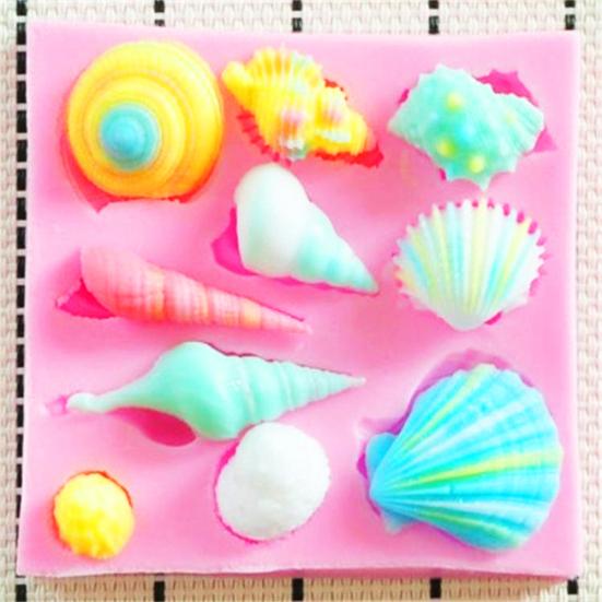 Silikon Muschel Keks Schokolade Ausstecher Form Fondant Kuchen Dekorationswerkzeug