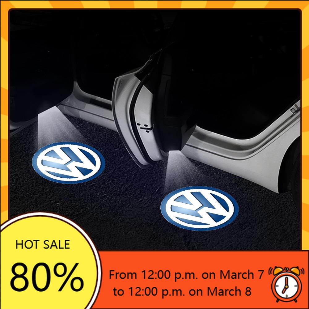 For VW Volkswagen Jetta MK5 Golf 2/4pcs Car Led Lights Logo Wireless Welcome Light For VW Volkswagen Golf 7 Passat B6 B8 Mk4 Tig