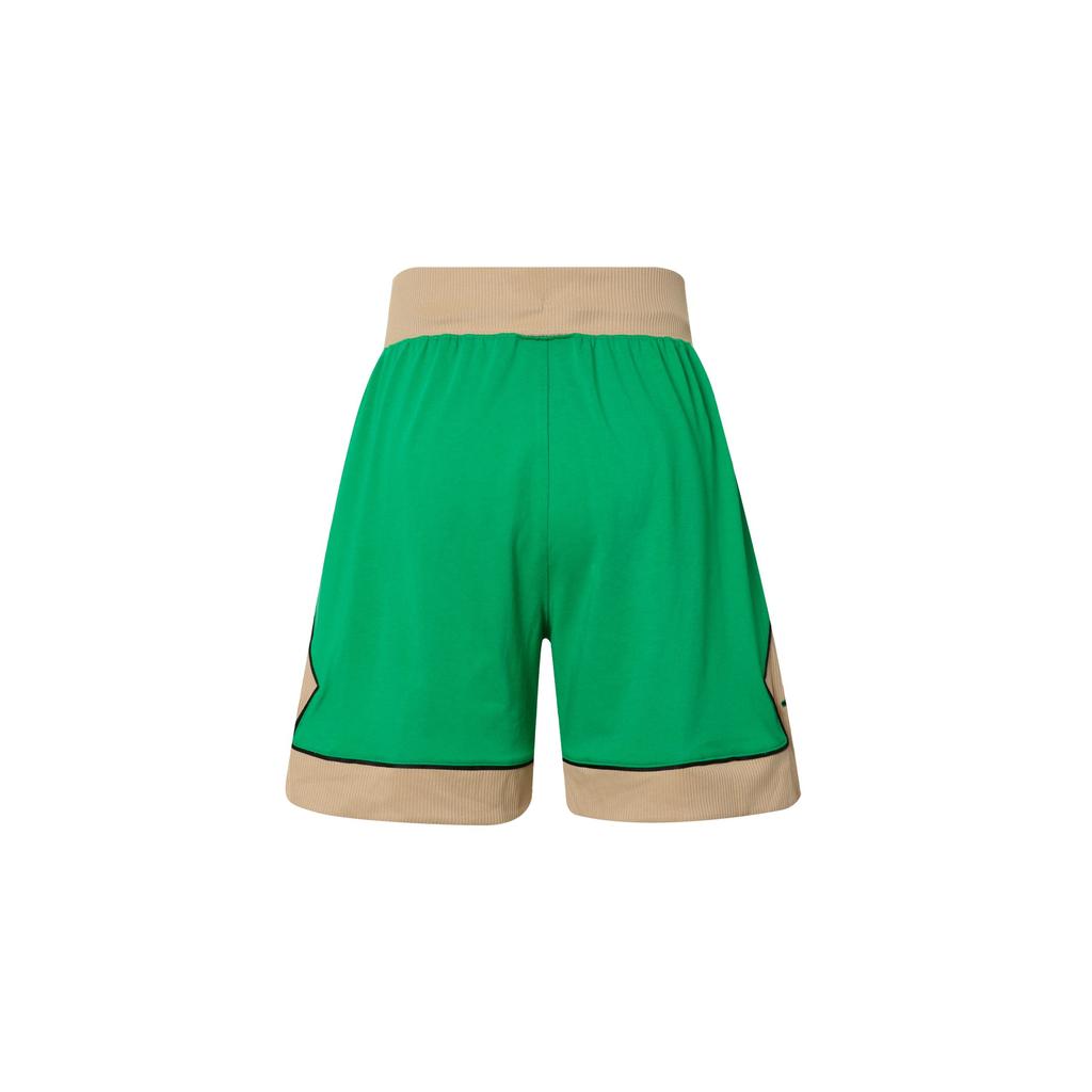 Jordan Color Block Logo High Waist Drawstring Pocket Shorts Women Shorts Green DZ3352-310