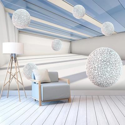 Modernes 3D-Stereo-Kugel-Abstraktes Raum-Fresko-Wohnzimmer-TV-Sofa-Schlafzimmer-Hintergrund-Wandbild