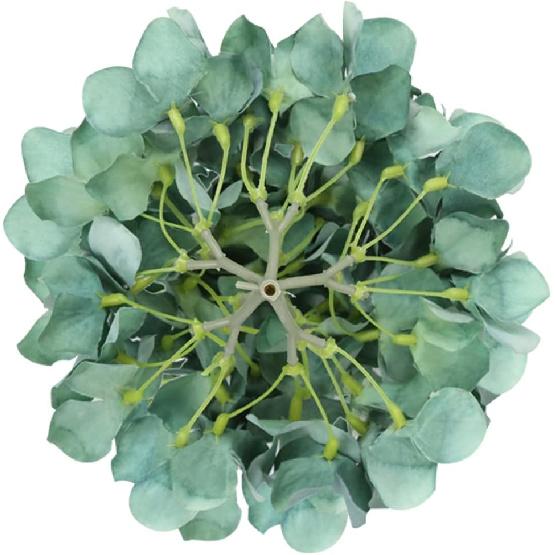 Hydrangea Artificial Flowers 10pcs Vintage Mint Green Hydrangea Silk Flowers Green Fake Flowers for Wedding Centerpiece Table Decorations Silk Flower
