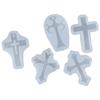 5pcs DIY Molds Silicone Cross Shape Silicone Mould White Cross Shape Silicone Cross Resin Molds DIY Decorative