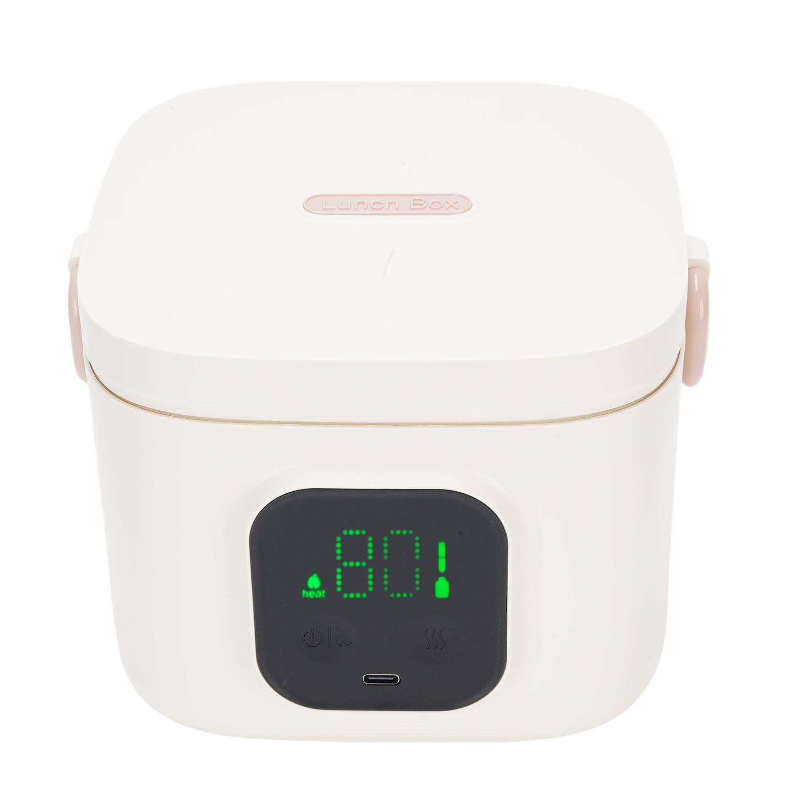 

Electric Lunch Box 30W 800ml 304 Stainless Steel USB Fast Heating Insulated Food Box Portable Lunch Warmer for Home