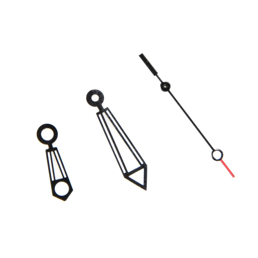 Black Watch Hands Hour Minute Second Pins Needle Pointer Repalcement Parts For ETA 2824-2 Watch Movement