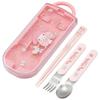 Skater Cutlery Set for Children, Lunch Box, Chopsticks, Spoon, Fork, Made In Japan, Sliding Type, Name Sticker Included, Antibacterial Trio TACC2AG-A
