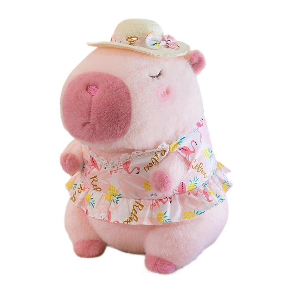(Rosa 23cm) Weiches Plüsch-Capybara-Spielzeug Capybara Plüschtier Cartoon Begleitspielzeug Kinderzimmer