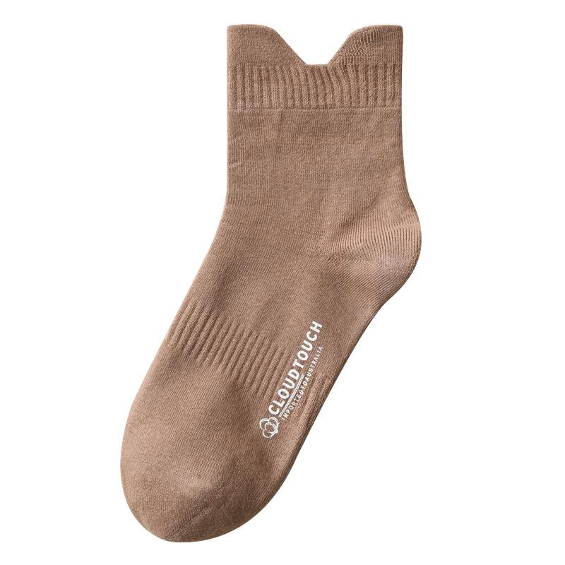 Pure Cotton Long Socks, Anti-odor White Women's Socks for Spring and Autumn, All-cotton Mid-length Socks for Autumn and Winter