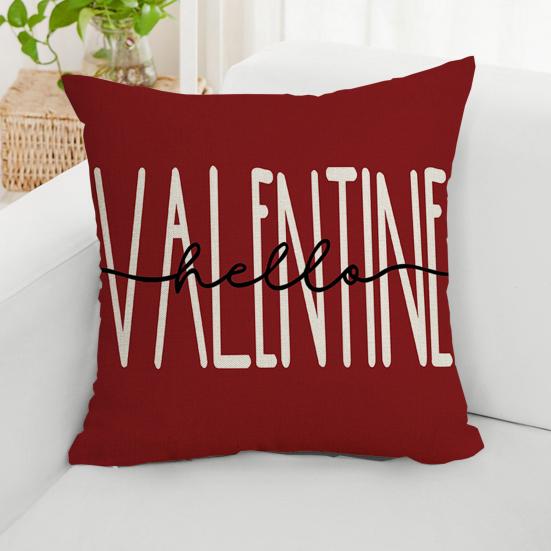 Valentine's Day Pillowcase Cute Love Heart Gnome Doll Pattern Red & White Color Sofa Cushion Cover Bedroom Car Square Pillow Shams Bedding Supplies