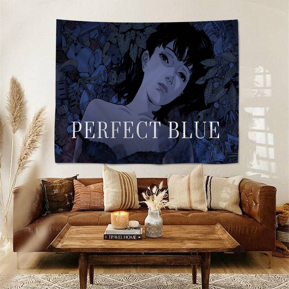 Japanese Horror Movie Pperfect Bblue Anime Tapestry Hippie Flower Wall Carpets Dorm Decor Wall Hanging Home Decor