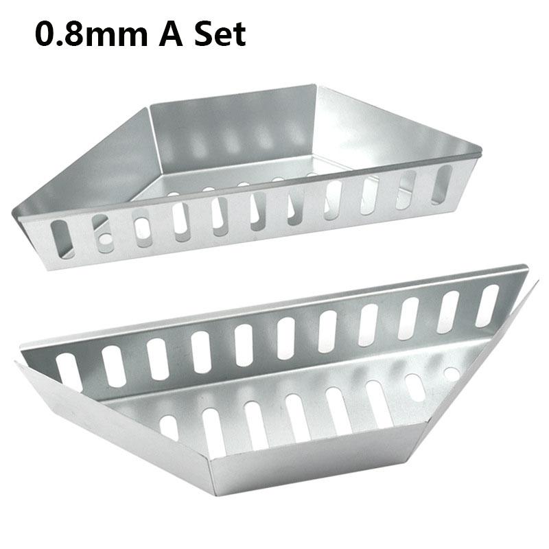 2-piece Set Charcoal Grill Basket Wood Chip Smoker Basket Fruitwood Charcoal Grill Basket Outdoor Bbq Smoker Box And Heater