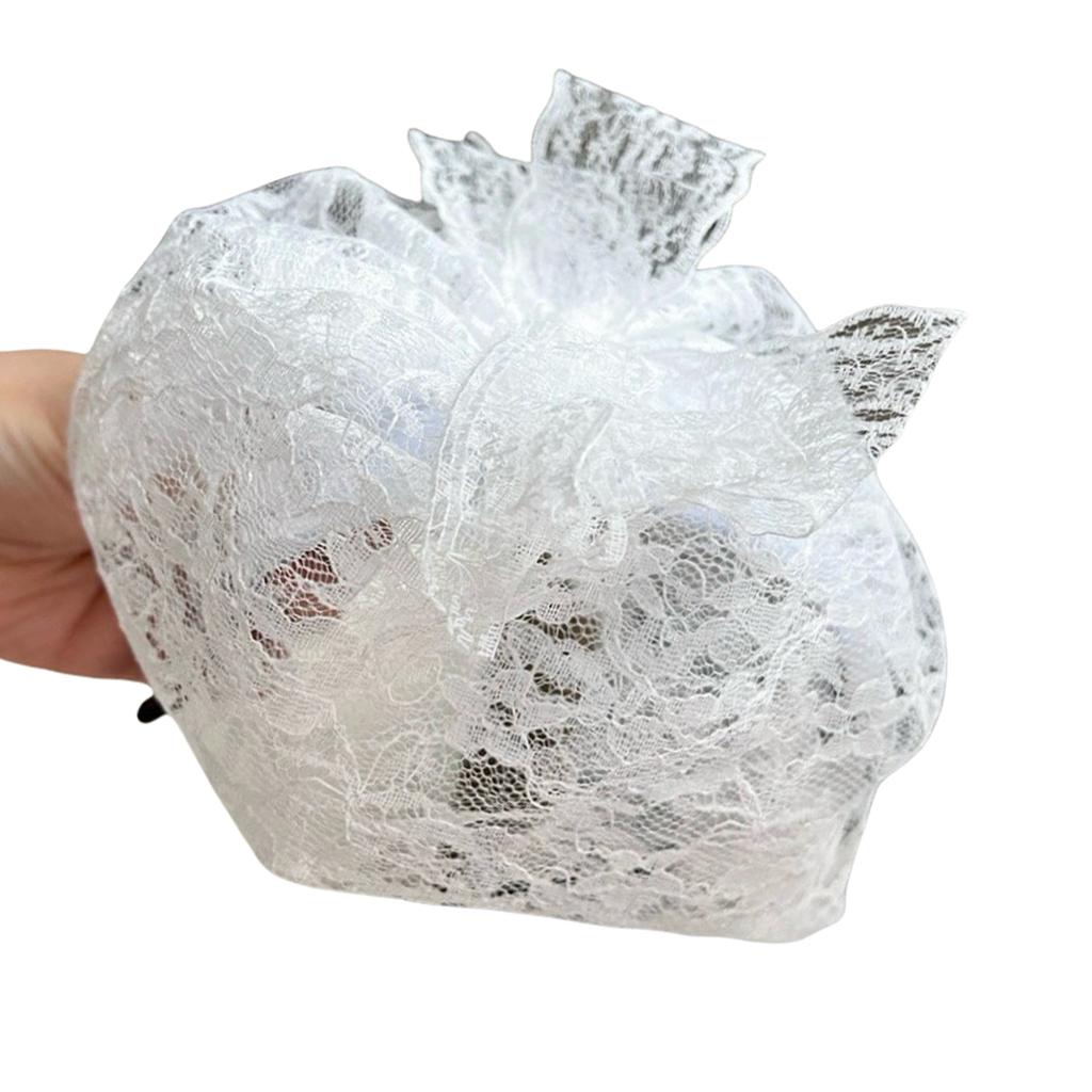 Fashionable Women's Lace Headpiece With Bows Comfortable Headband Stylish Hair Accessory For Wedding Guest Headgear