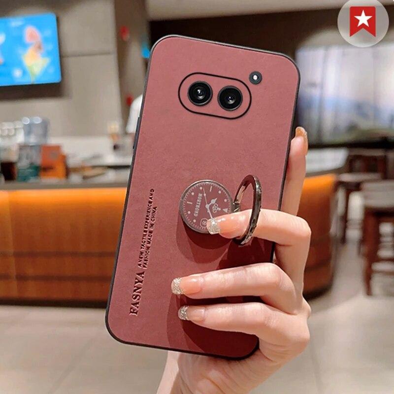 Pro Redmi Turbo 3 Luxusní PU Kožený zadní kryt Pro Xiaomi Redmi Turbo 3 Ochrana fotoaparátu Nárazuvzdorný držák otočného kroužku