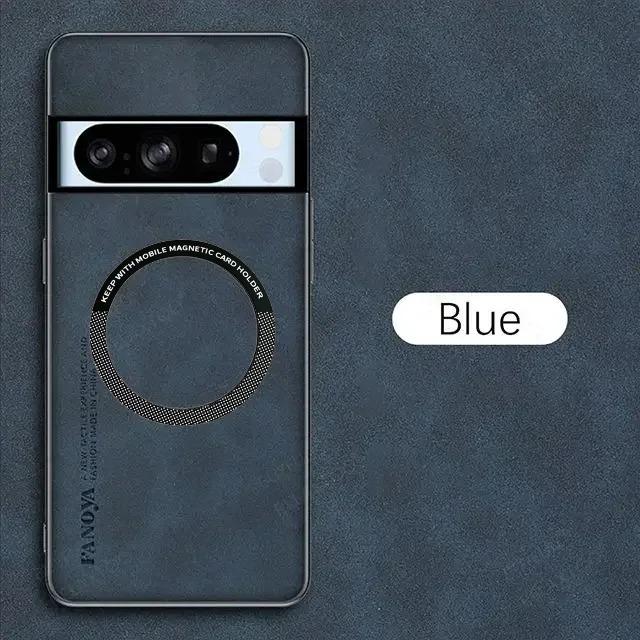 Weiche PU-Haut mit magnetischer Schutzrückseite für Google Pixel 9A 9 Pro XL 8A 7A 6A 8 7 6 Pro 5G PU+TPU Handyhülle Abdeckung