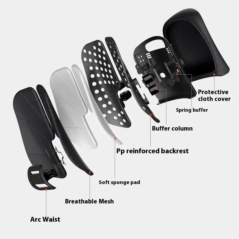 Convenient ergonomic cushion,360°support for waist and back,adjustable height,detachable design,use for home,office,and driving