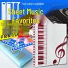 PETZ A4 Music Sheet Folder: 40-Page Guitar/Piano Staff Notation Book Clip