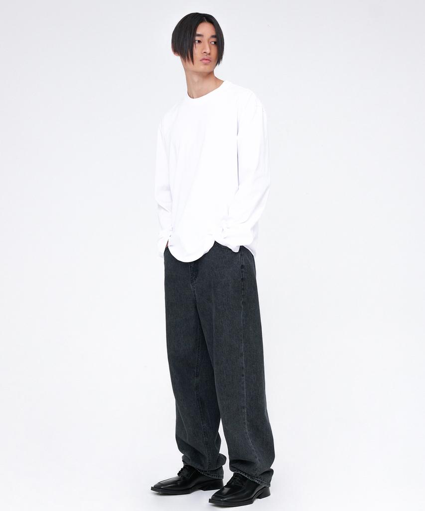 LMOOD Essential Supima Long Sleeve White