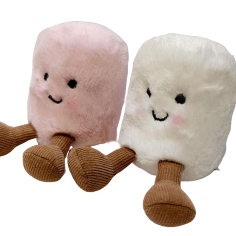 Pisică Jelly Breloc Marshmallow Amuzant Acadea Bumbac Bicolor Drăguț Moale Bicolor Breloc Geantă Păpușă de Pluș Pandantiv Mașină Cadouri de Sărbători