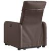 Vidaxl Reclining and Standing Upright Armchair with Massage, Electric, Brown