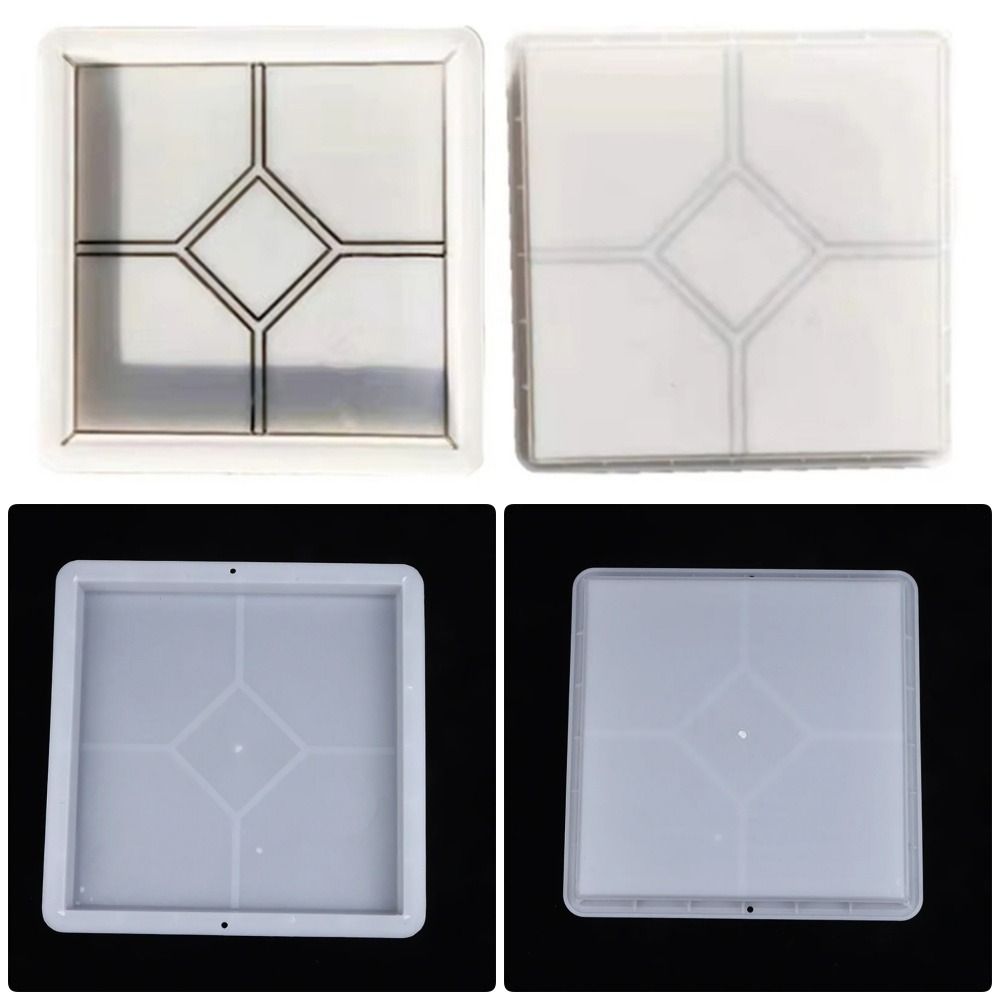 1Pcs 30x30x3.5cm Paving Brick Mould Rhombus Reusable Concrete Path Maker Mold DIY Plastic Walk Maker For Lawn Patio Yard Garden