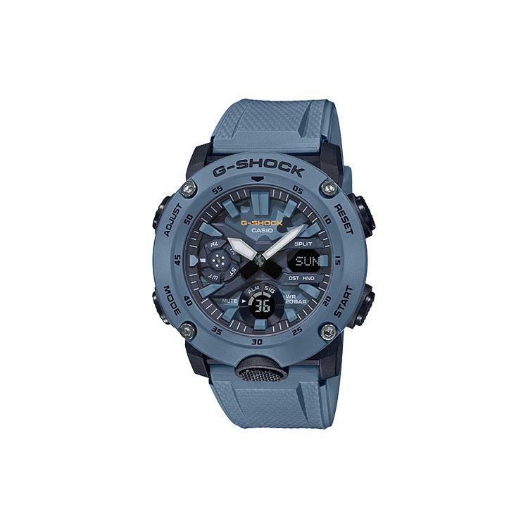 Casio Men's Blue G-Shock Fashionable Versatile Quartz Movet Resin Strap Watch Dial Watches Ga-2000Su-2A