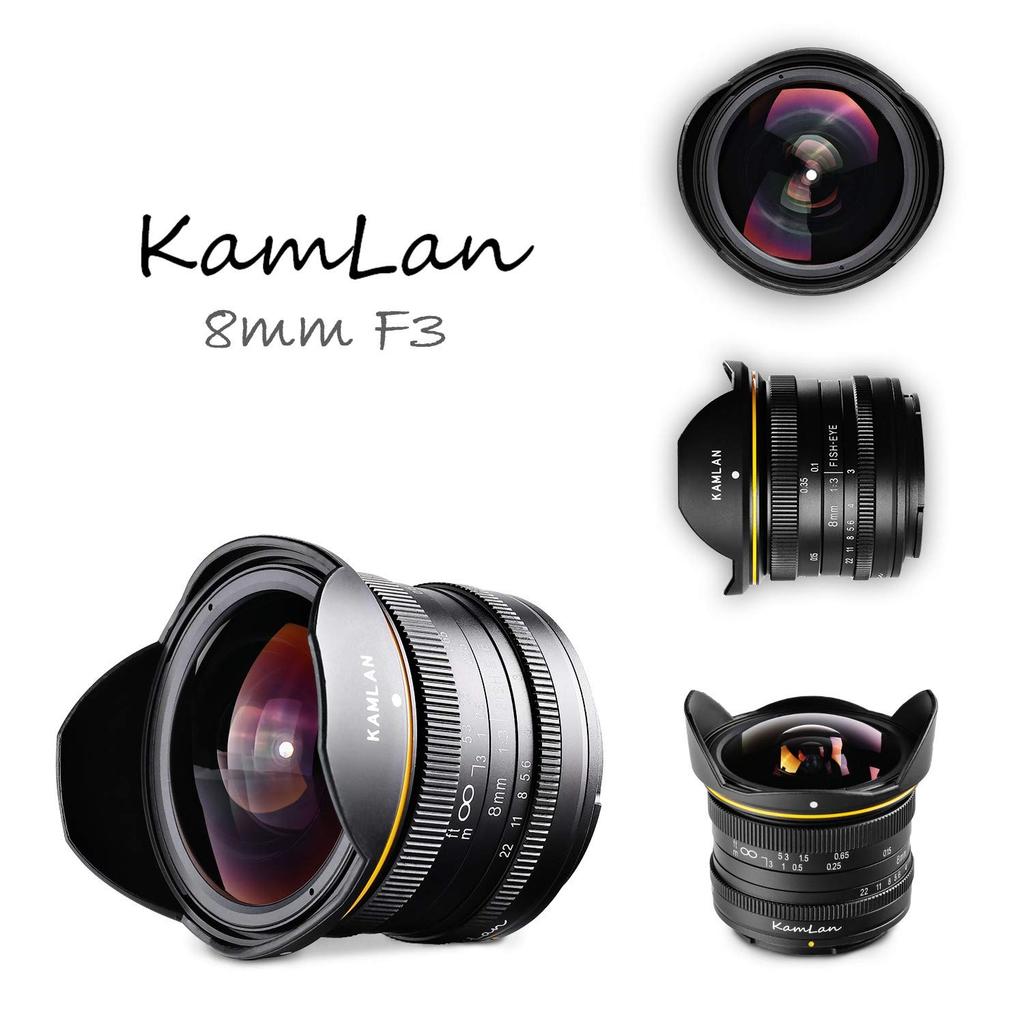 KAMLAN Interchangeable Lens Single Focus Fisheye Lens 8mm for FUJIFILM Compatible Fisheye Domestic Warranty Included KAM0003 [ ] F3.0 X-Mount APS-C