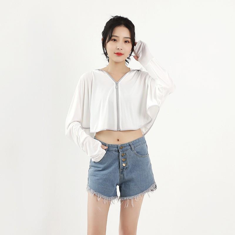 Women's Extra Long Breathable Ice Silk UV Protection Sunscreen Jacket - Casual Outdoor Style