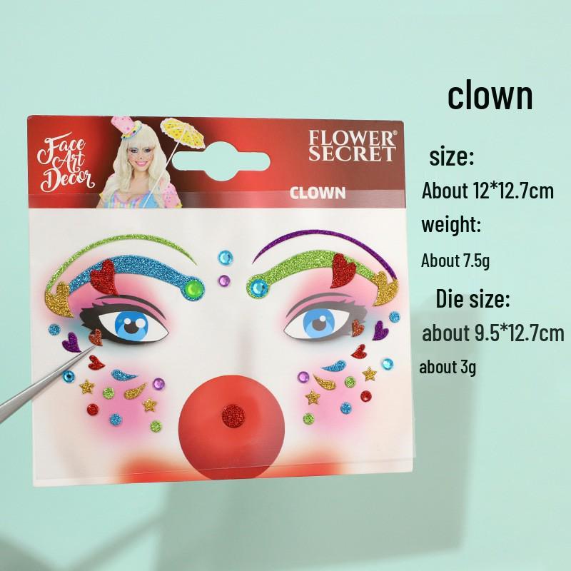 

Святкові наклейки з оленячими мордами для святкування Різдва та Нового року: Макіяж для карнавалу, вечірки та сценічного виступу