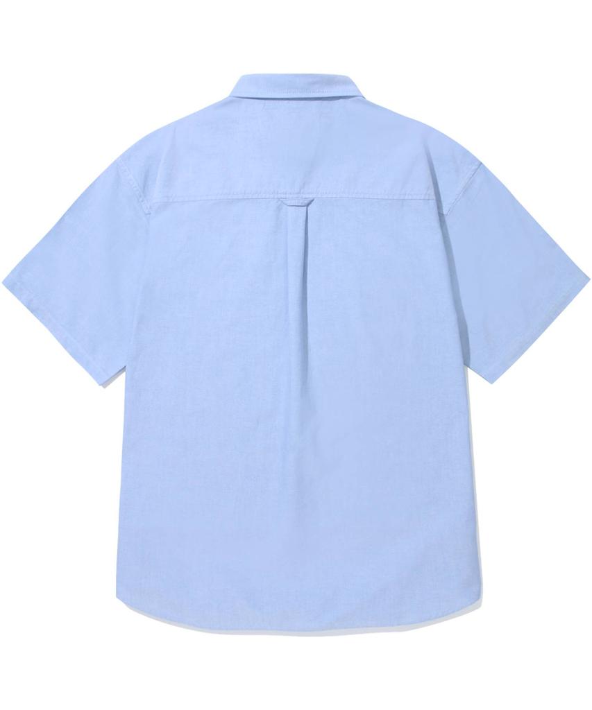 COVERNAT Pigment Oxford Half Shirt Light Blue