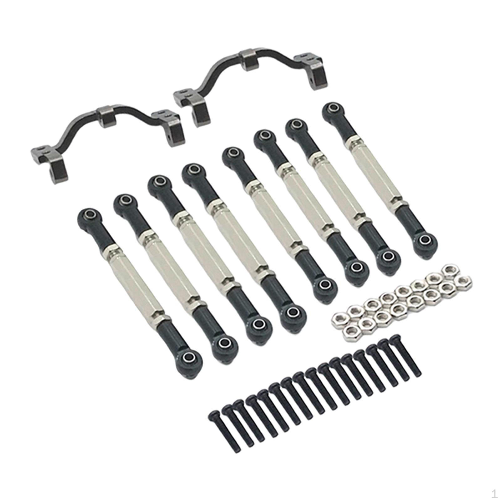 

1:16 Алюмінієвий регульований набір із сидінням-основою тяги для WPL B14 C24 FY Гусеничний баггі DIY аксесуар чорний