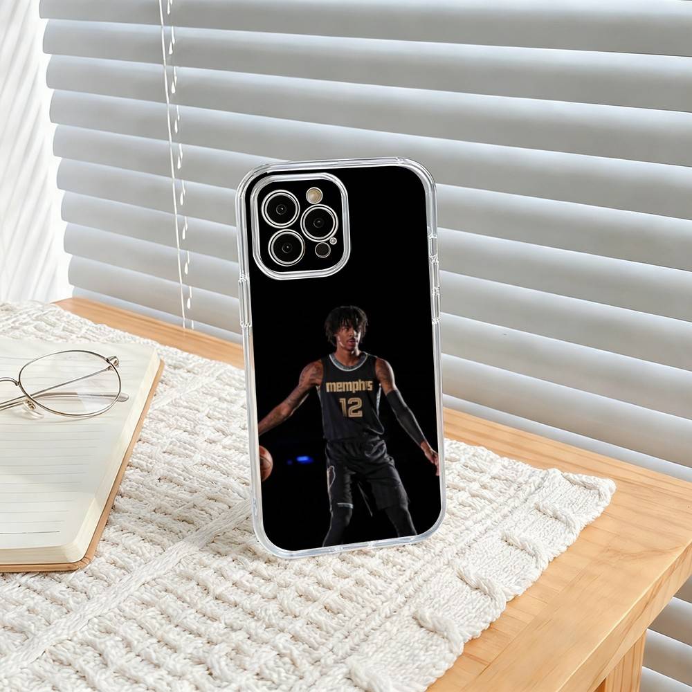 Чехол для телефона с баскетболистом J-Ja M-Morant 12 для iPhone 17, 16, 15, 14, 13, 12, 11 Plus, Pro Max Мягкий прозрачный чехол iPhone17
