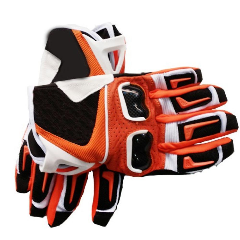 

K cycling rider off-road motorcycle mountain bike equipment wear-resistant long finger breathable leather gloves XL помаранчевий
