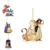 Joyful Christmas Disney Princess Acrylic Pendant Ornaments For Xmas Tree Decor